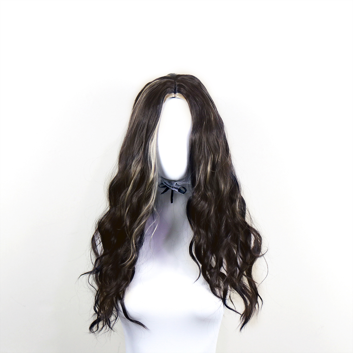 Daluse WIG 26-Inch Gradient Gold-Brown Long Curly Wavy Wig
