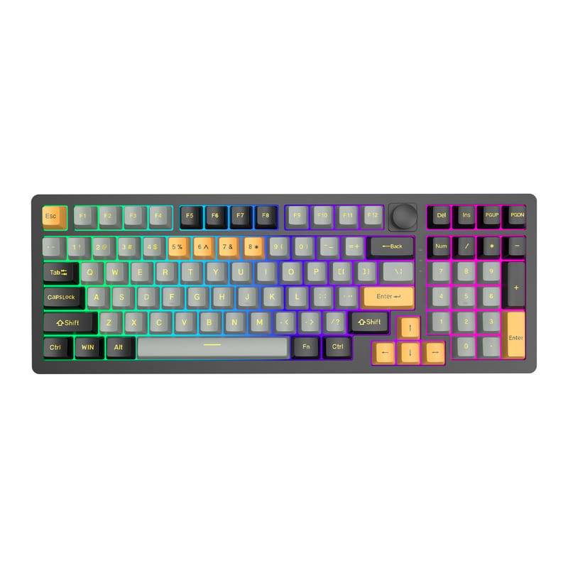 5000mAh Beast 98-Key RGB Wireless Mechanical Keyboard with Hot-Swap & Doubleshot Keycaps OEM