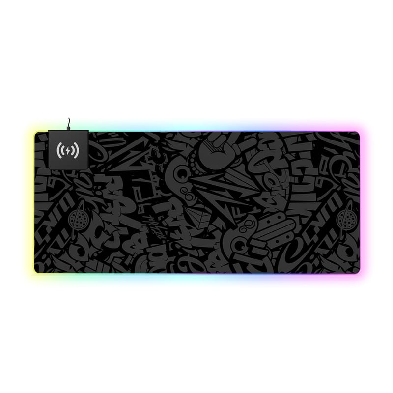 Touch-Contro RGB Gaming Mouse Pad 15W Wireless Charging Pad Customizable & Anti-Slip