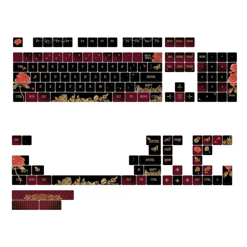 Full Keycaps Set 138 Keys – Cherry Profile, Dye-Sub PBT, Universal Fit for 60%/100% Keyboard