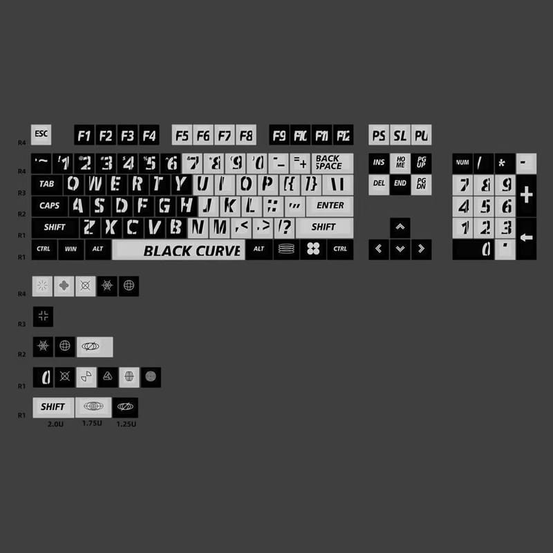 Complete 122 Keys Keycaps Set – Full Row + Numpad – Compatible with MX Switches
