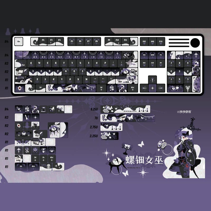 Full Size Full Set Keycaps – 132 Keys MX Compatible, Heavy Duty for Typists