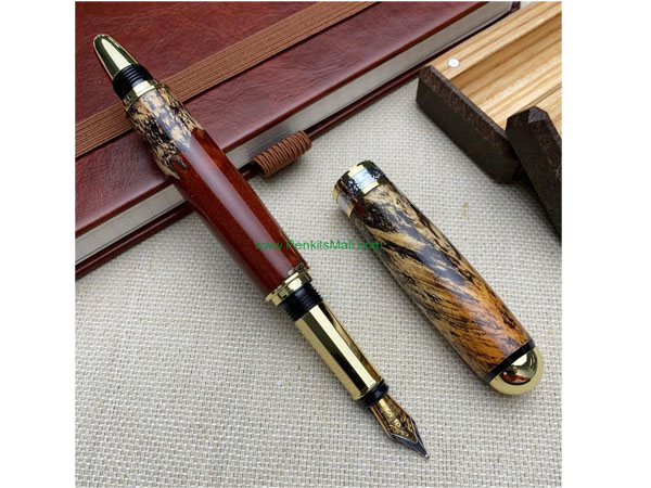 Amazing fountain pen made of wood and epoxy resin