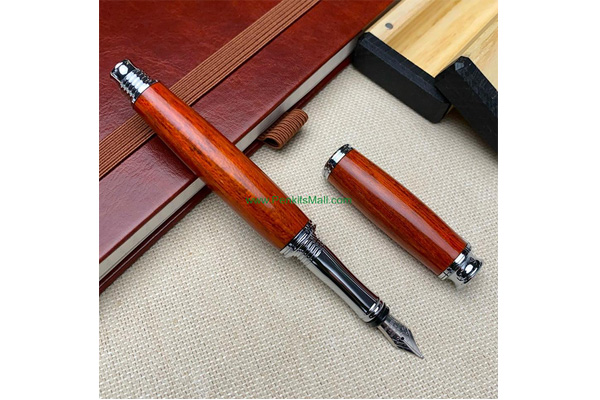 Amazing fountain pen made of merbau wood