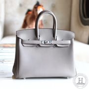 Birkin 25 Togo 8F锡器灰 Etain 银扣