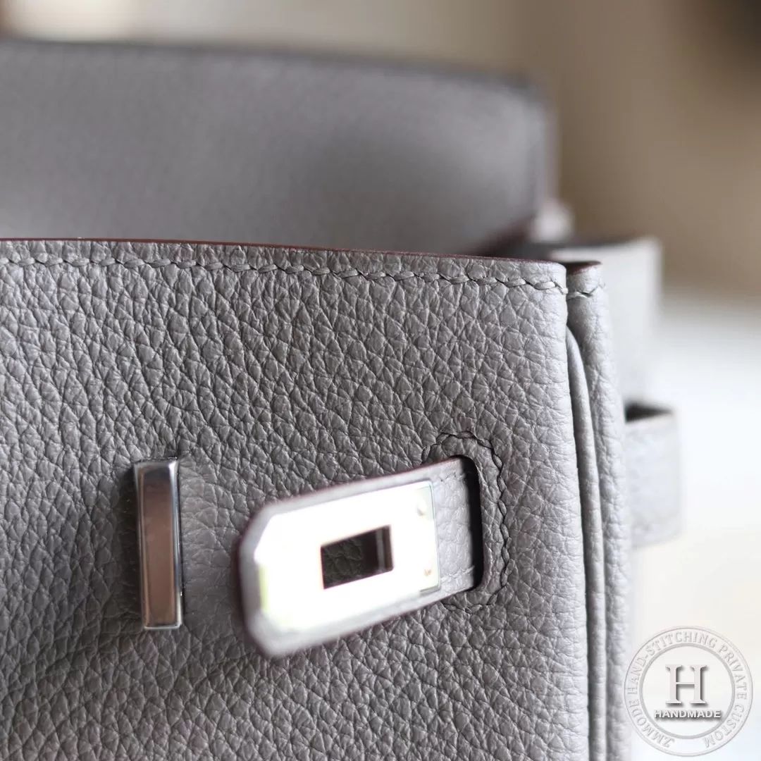 Birkin 25 Togo 8F锡器灰 Etain 银扣