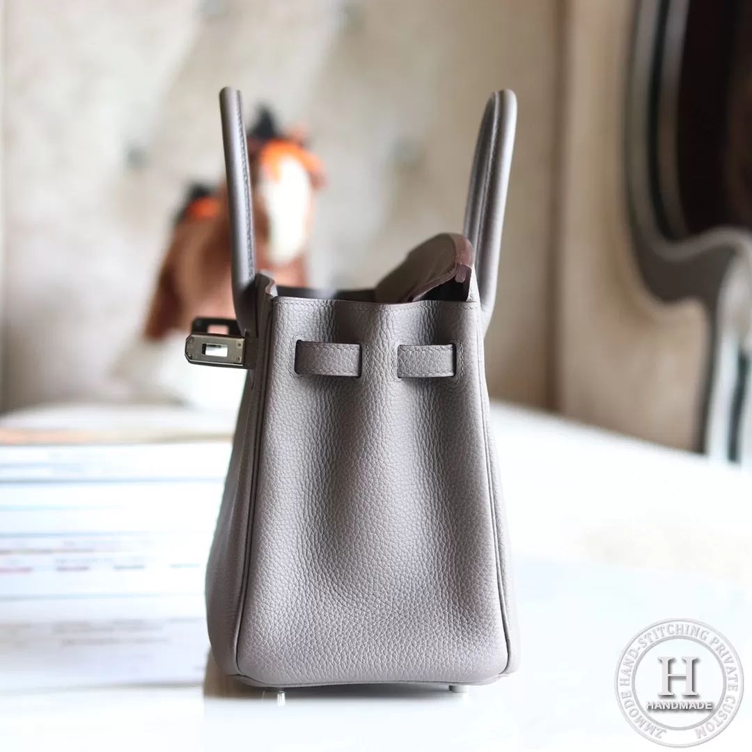 Birkin 25 Togo 8F锡器灰 Etain 银扣