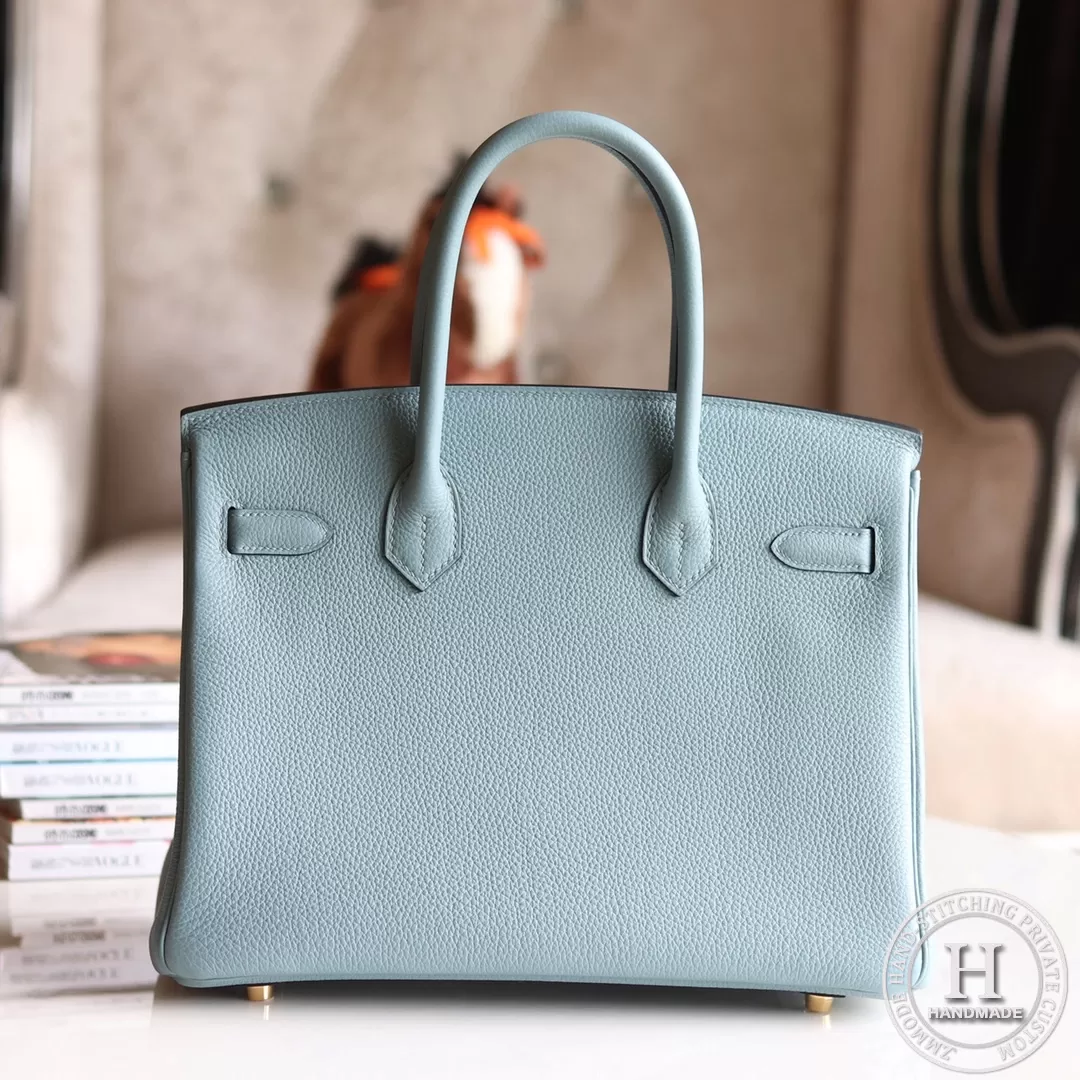 Hermès Birkin 30 Togo Blue Hydra GHW - Kaialux