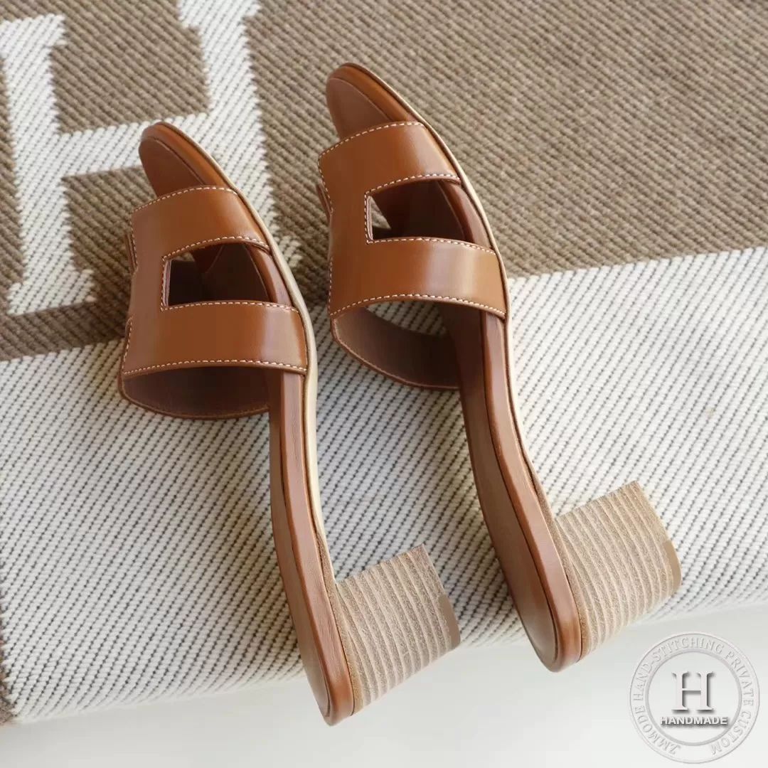 H Medium heel 4.5cm Slippers Slippers Swift Gold brown size 34-42