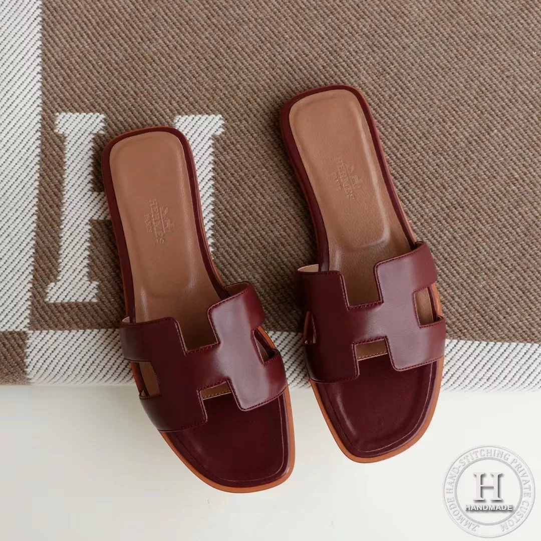 H Flat Slippers Slippers Swift Burgundy size 34-42