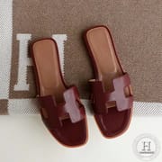 H Flat Slippers Slippers Swift Burgundy size 34-42