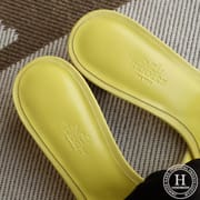 H Medium heel 4.5cm Ladies Slippers Epsom Lemon Yellow size 34-42