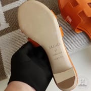 H Medium heel 4.5cm Ladies Slippers Epsom Classic Orange size 34-42
