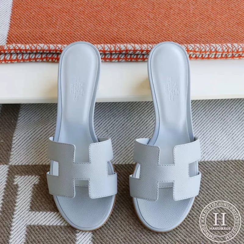 White H Medium Heel 4.5, Hermes Epsom Size 34-42