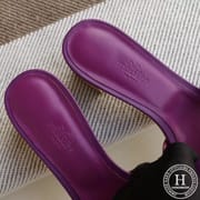 H Medium heel 4.5cm ladies slippers Epsom Anemone purple size 34-42