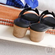 Mid heel 4.5  Epsom Black Size 34-42