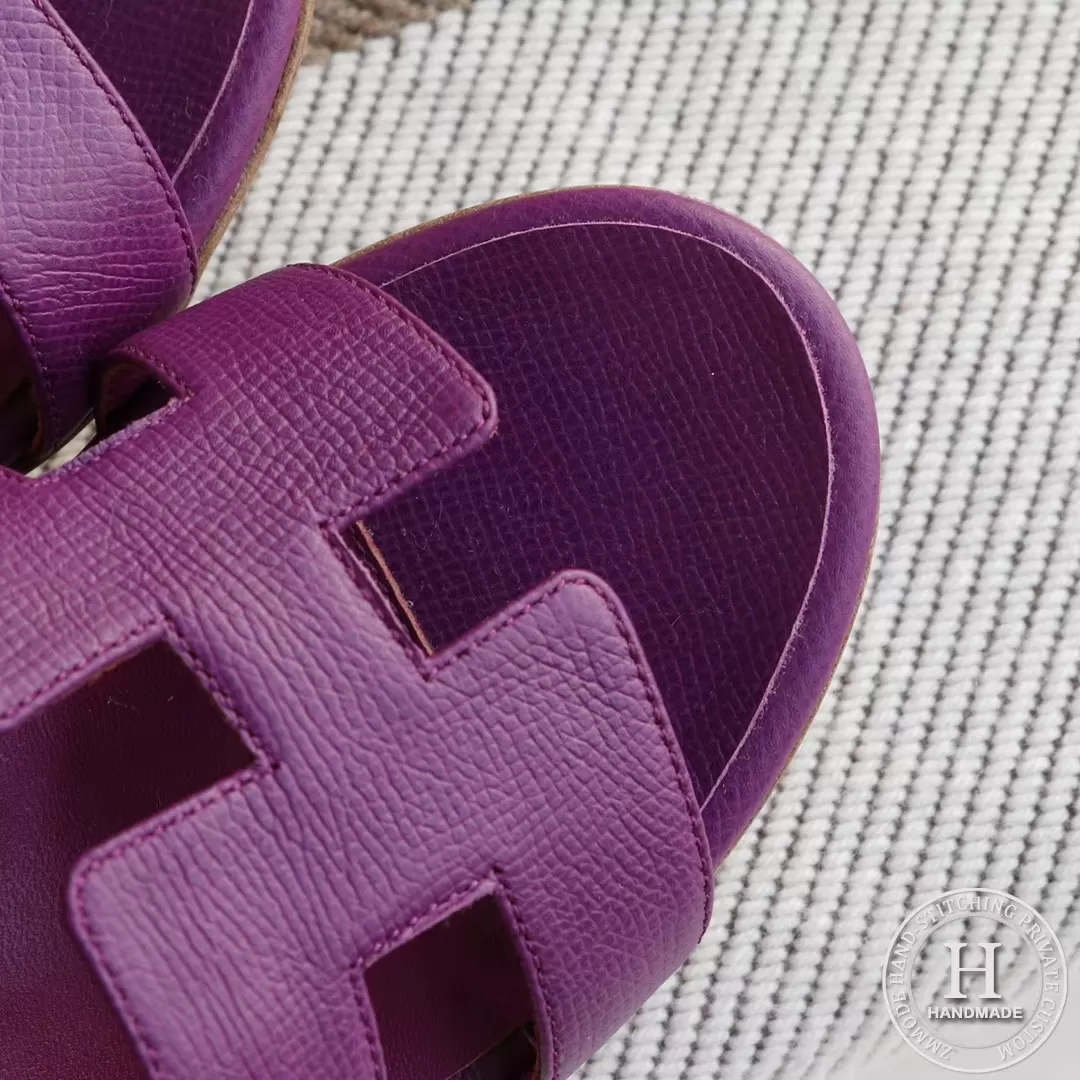 H Medium heel 4.5cm ladies slippers Epsom Anemone purple size 34-42 H Medium heel 4.5cm ladies slippers Epsom Anemone purple size 34-42