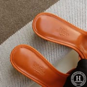 H Medium heel 4.5cm Ladies Slippers Epsom Classic Orange size 34-42