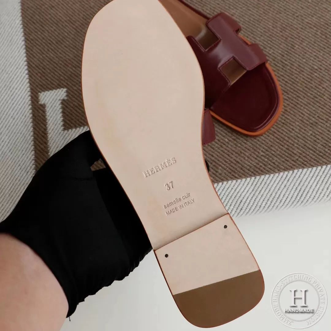 H Flat Slippers Slippers Swift Burgundy size 34-42