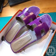 Hermes Flat slipper Lizard Skin 9W Crocus 35-39 pre-order