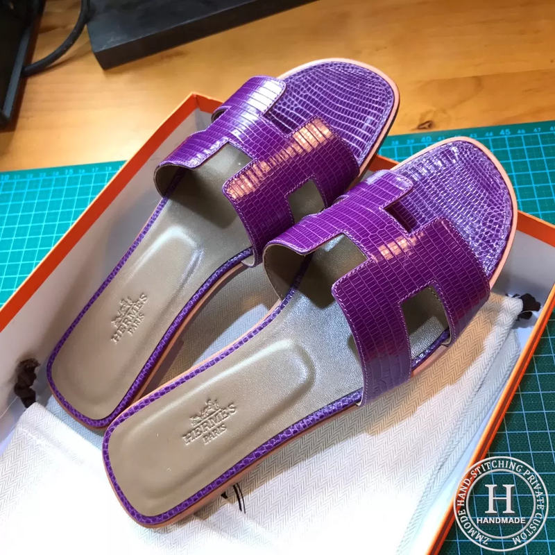 Hermes Flat slipper Lizard Skin 9W Crocus 35-39 pre-order