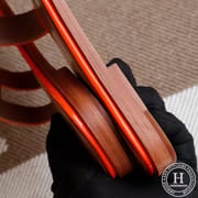 H Flat slippers slippers sandals patent leather orange size 34-42