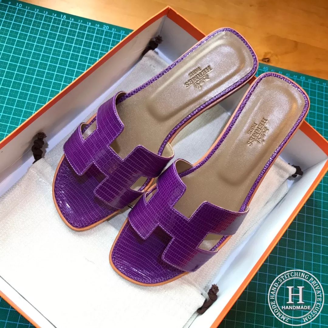 Hermes Flat slipper Lizard Skin 9W Crocus 35-39 pre-order