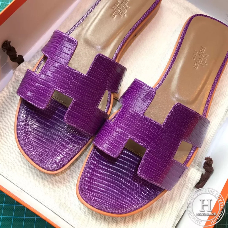Hermes Flat slipper Lizard Skin 9W Crocus 35-39 pre-order
