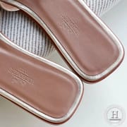 H Flat slippers Slippers silver size 34-42