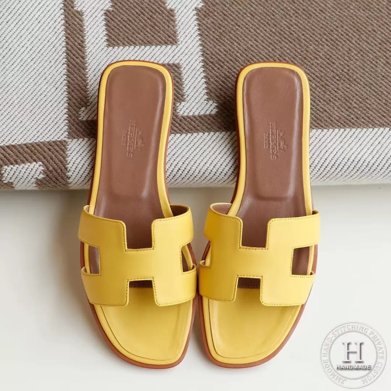 H Flat Slippers Slippers Swift Mango Yellow Size 34-42