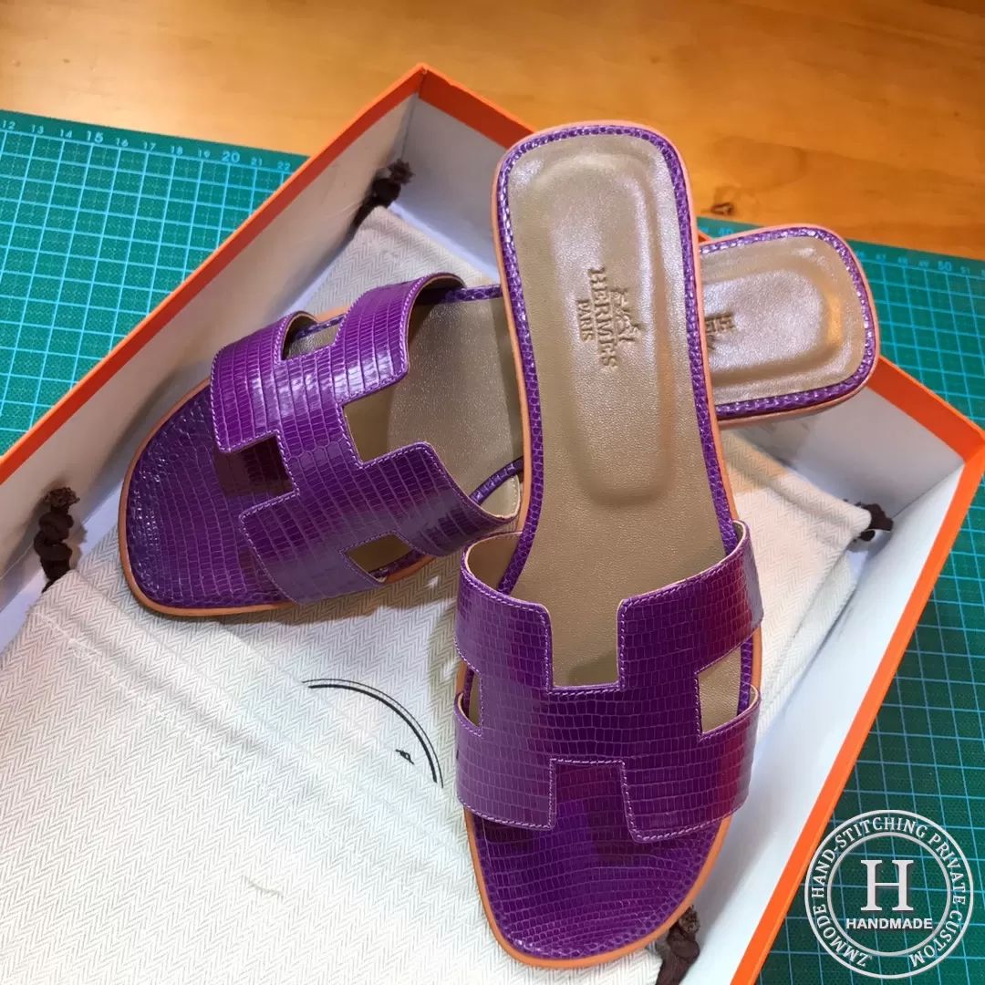 Hermes Flat slipper Lizard Skin 9W Crocus 35-39 pre-order
