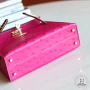 MINI KELLY II  Ostrich 5J Fuschia pink GHW