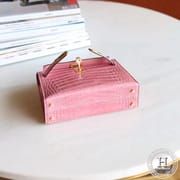 MINI KELLY II  ALLIGATOR SHINNY MATTE 5P PINK