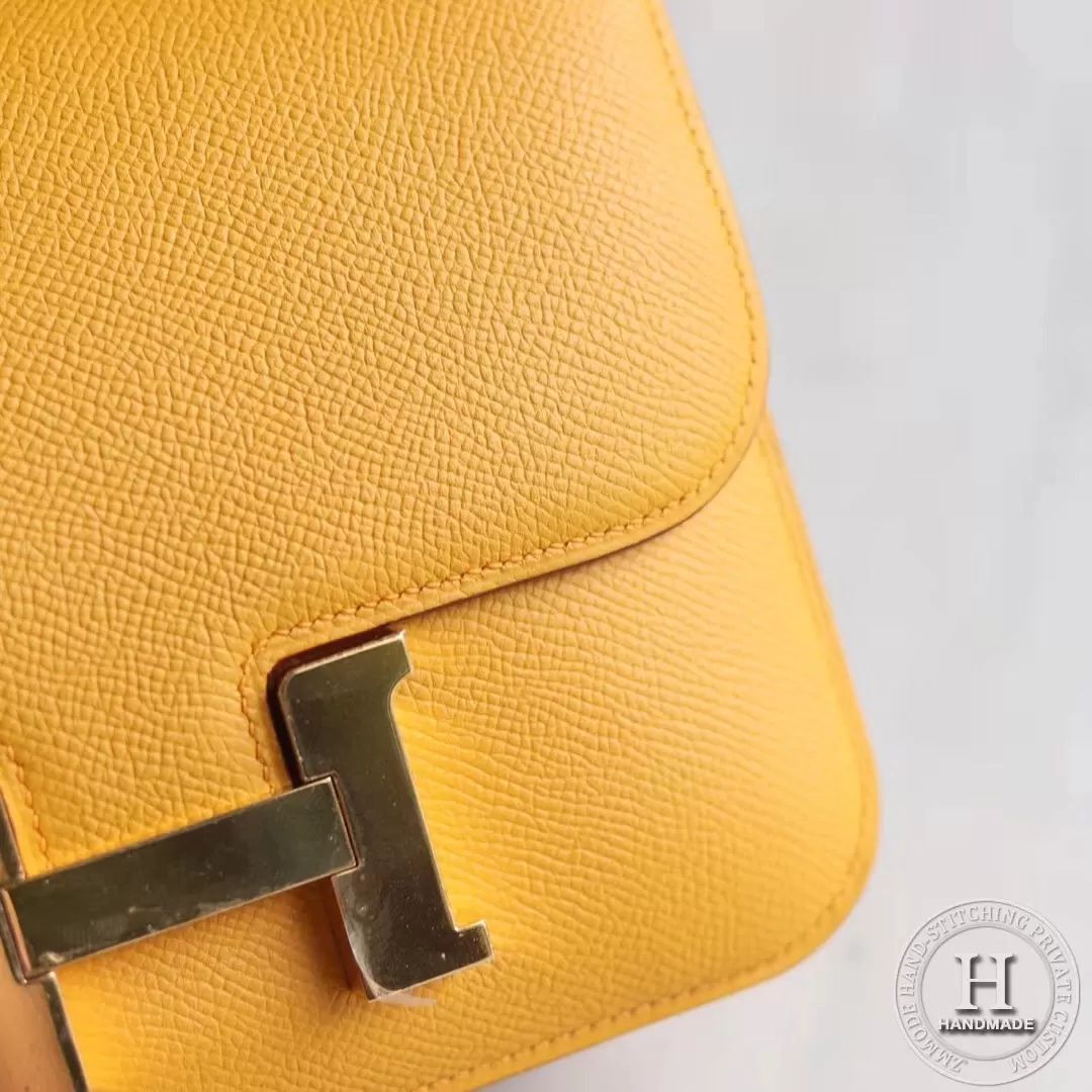 Mini Constance 18 Bag 9D Ambre Epsom GHW