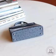 MINI KELLY II  Ostrich N7 bleu tempete PHW