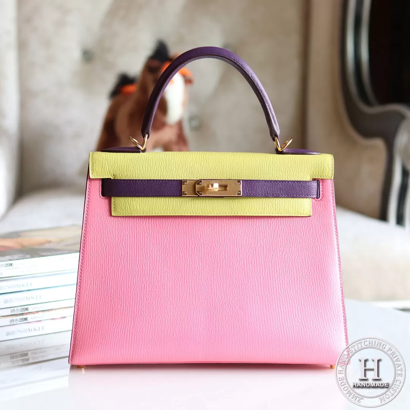kelly 25 Epsom 8W Rose Azalea / 7T Blue Electrique-2172