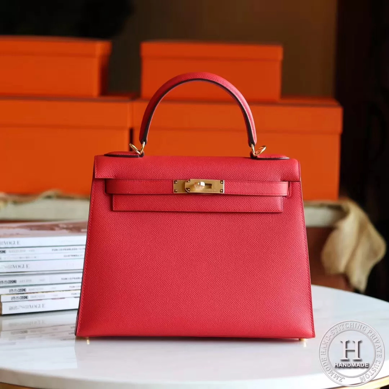 kelly 28 Epsom Q5 Rouge Casaque GHW