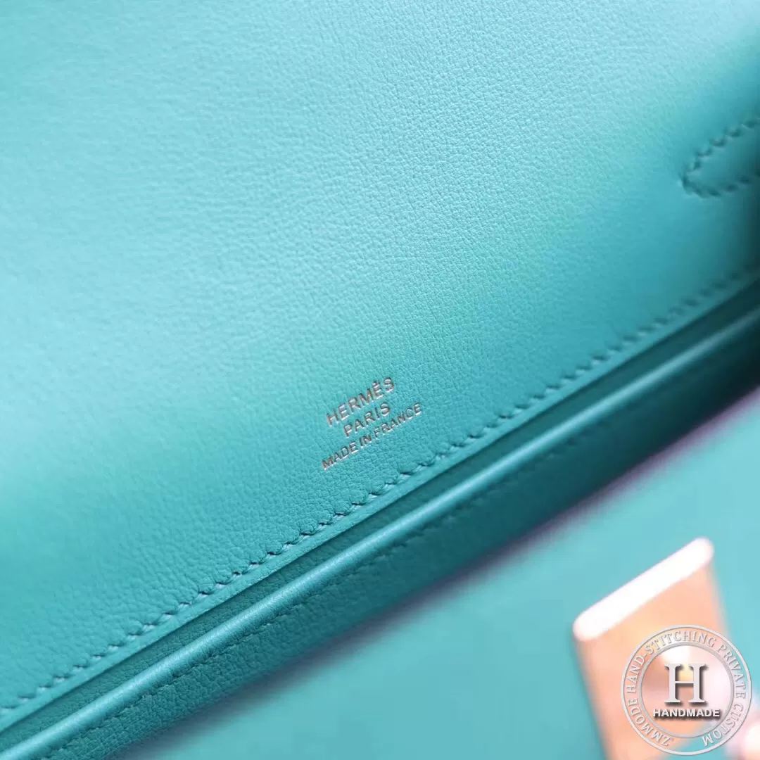 Mini Kelly Pochette 22 Swift U1 Vert Verone GHW