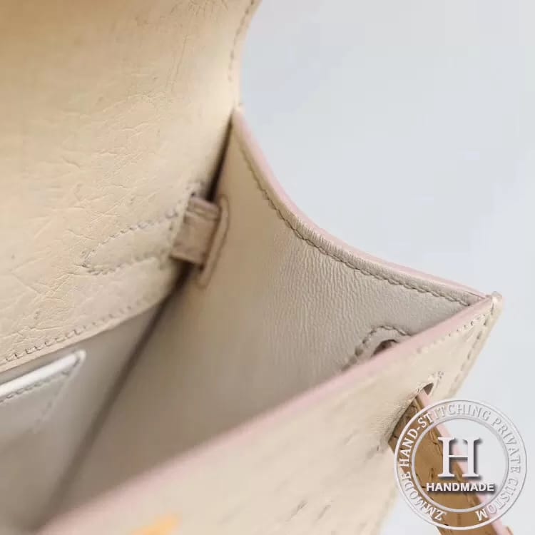 MINIKELLY Pochette 22 OSTRICH 3C