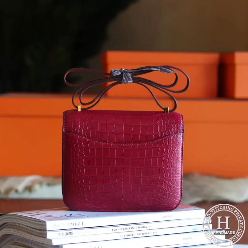 Constance 18 C55 Rough H Matte Alligator Crocodile