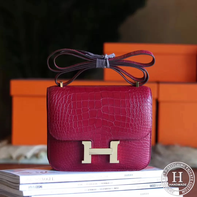 Constance 18 C55 Rough H Matte Alligator Crocodile