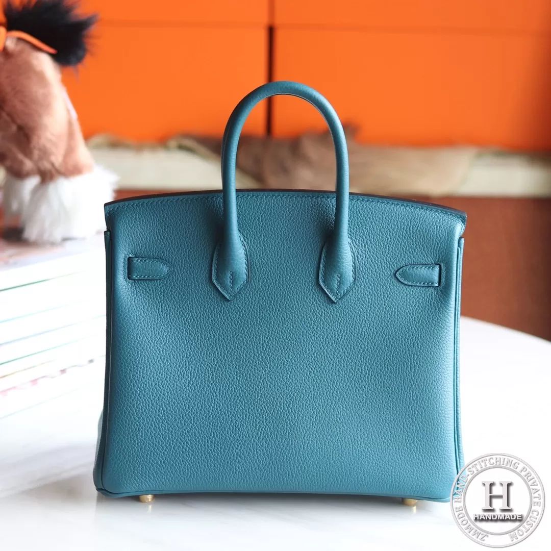 Birkin 25 TOGO  W0 Vert bosphore GHW