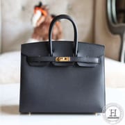 Birkin 25 epsom 89 Noir GHW