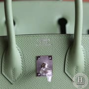 Birkin 25 epsom 3i  Vert Criquet PHW