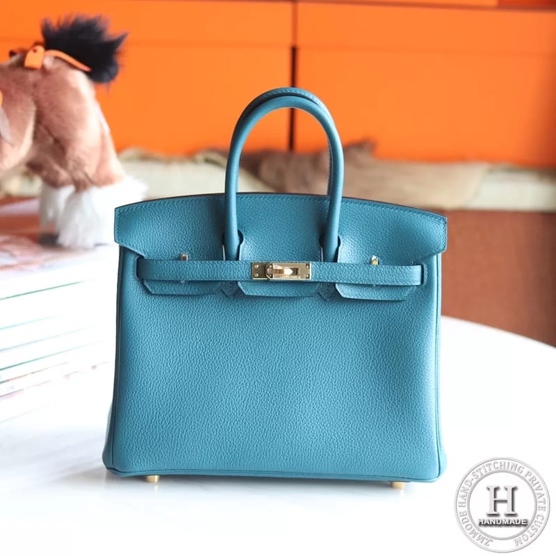 Birkin 25cm Togo W0 Vert Bosphore Ghw