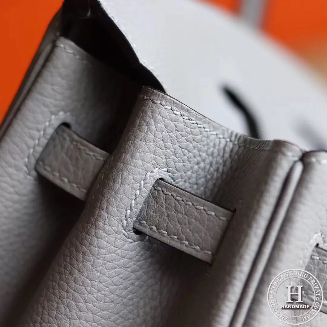 Birkin 25 TOGO  4Z Gris Mouette PHW