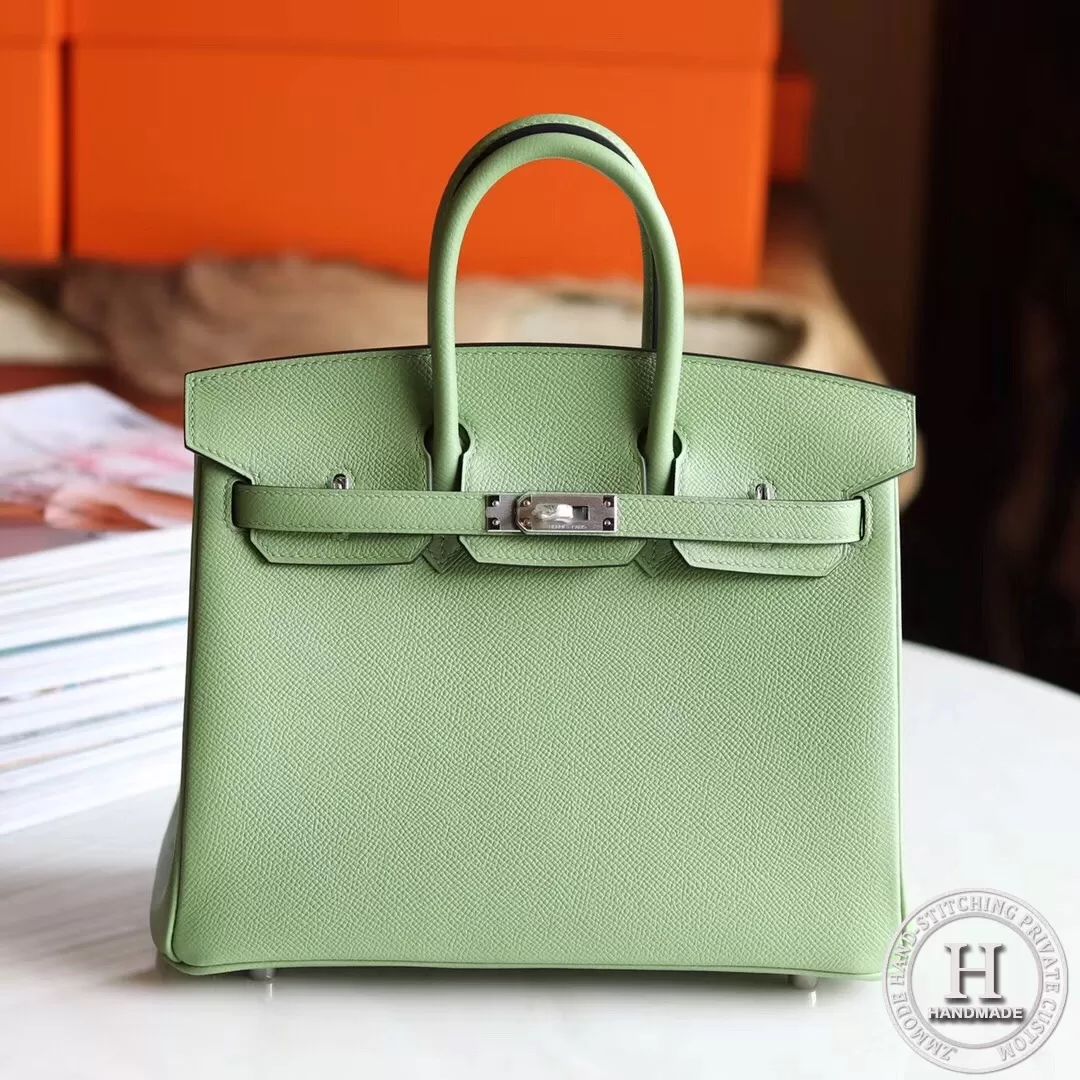 Birkin 25 epsom 3i  Vert Criquet PHW