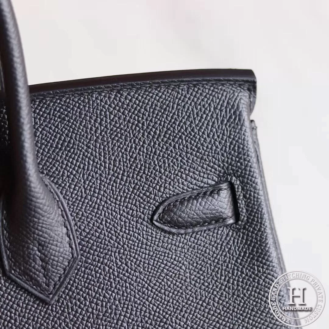 Birkin 25 Epsom 89 Noir GHW