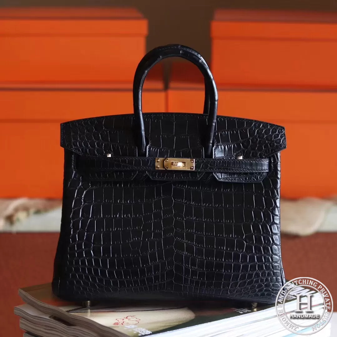 Birkin 25 89 Noir / 5P GHW