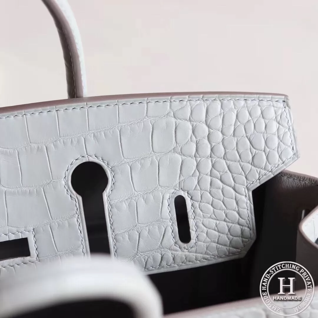 Birkin 25 80 Pearl Grey